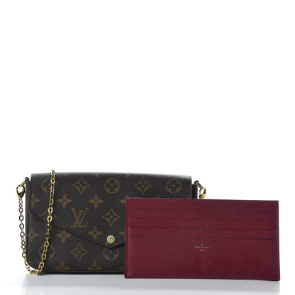 Louis Vuitton Monogram Pochette Felicie Chain Wallet Fuchsia 10 of 11