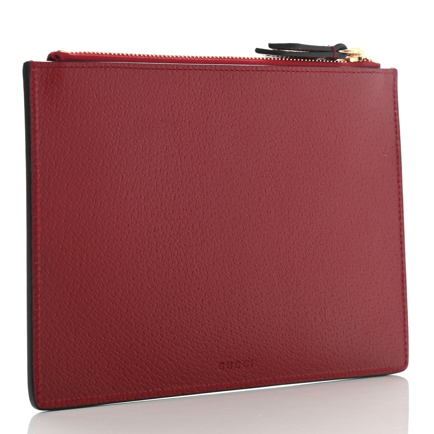 Gucci GG Supreme Monogram Tian Zip Pouch Beige Multicolor Red 3 of 9
