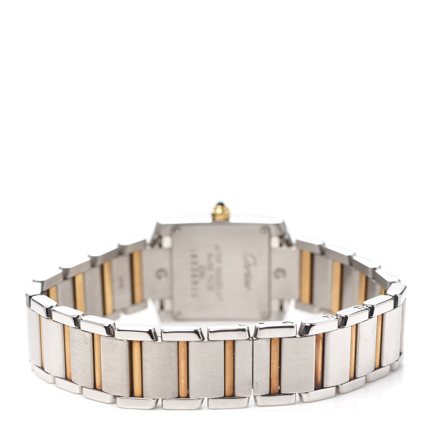 Cartier Stainless Steel 18K Yellow Gold 20mm Tank Francaise Quartz Watch 3 of 5