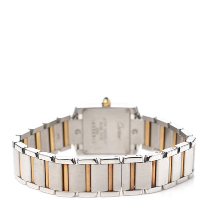 Cartier Stainless Steel 18K Yellow Gold 20mm Tank Francaise Quartz Watch 3 of 5