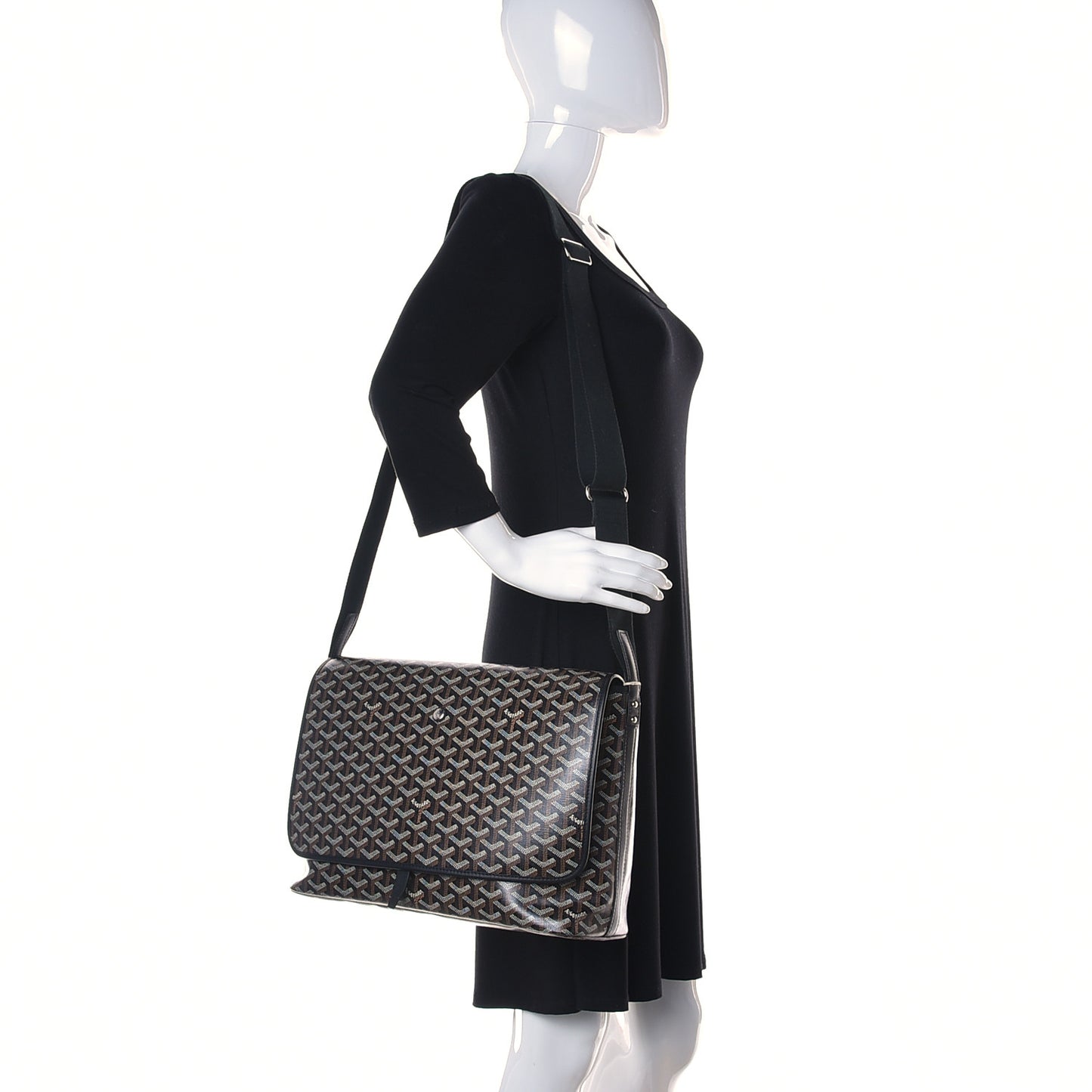 Goyardine Capetien Messenger Bag Black