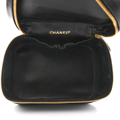 Chanel Lambskin Vanity Cosmetic Case Black 4 of 12