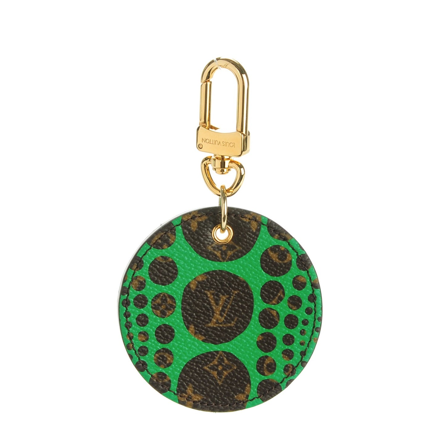 Monogram Kusama Pumpkin Dots Key Ring Green