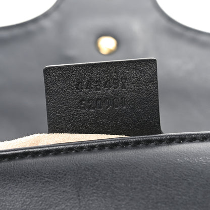 Gucci Calfskin Matelasse Small GG Marmont Shoulder Bag Black 7 of 11