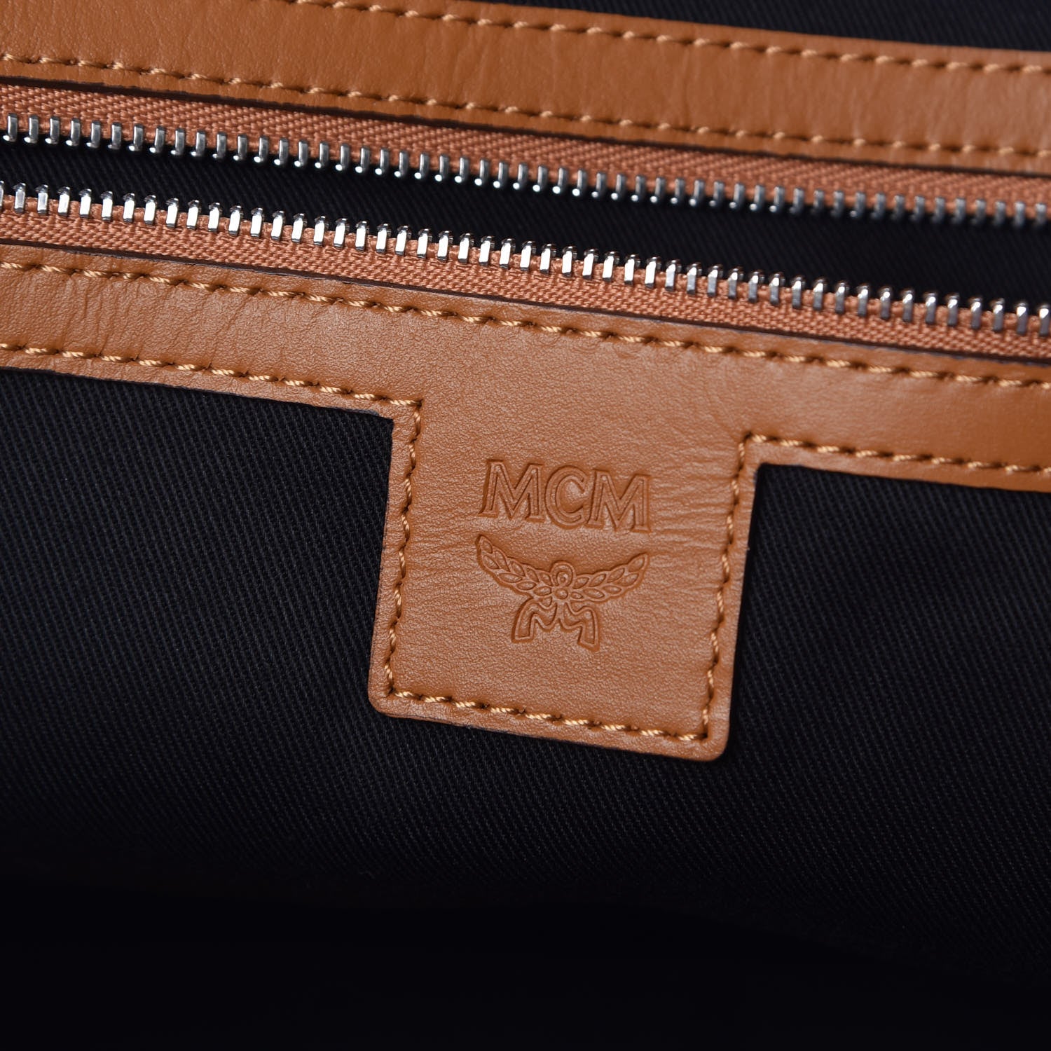 MCM Visetos Medium Anya Shopper Tote Black 6 of 10