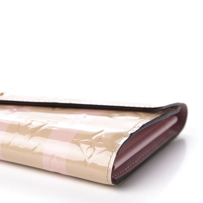 Louis Vuitton Vernis Rayures Sarah Wallet NM Dune 6 of 9