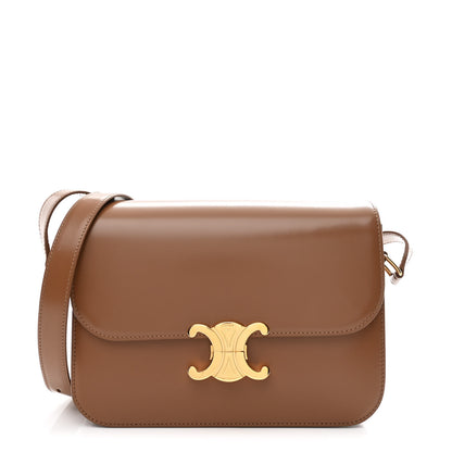 Celine Shiny Calfskin Medium Triomphe Bronze 1 of 11