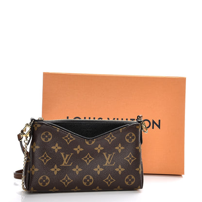 Louis Vuitton Monogram Pallas Clutch Black 9 of 9