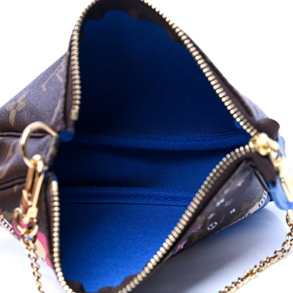 Louis Vuitton Monogram 2019 Christmas Animation Mini Venice Pochette Accessories Blue 3 of 4