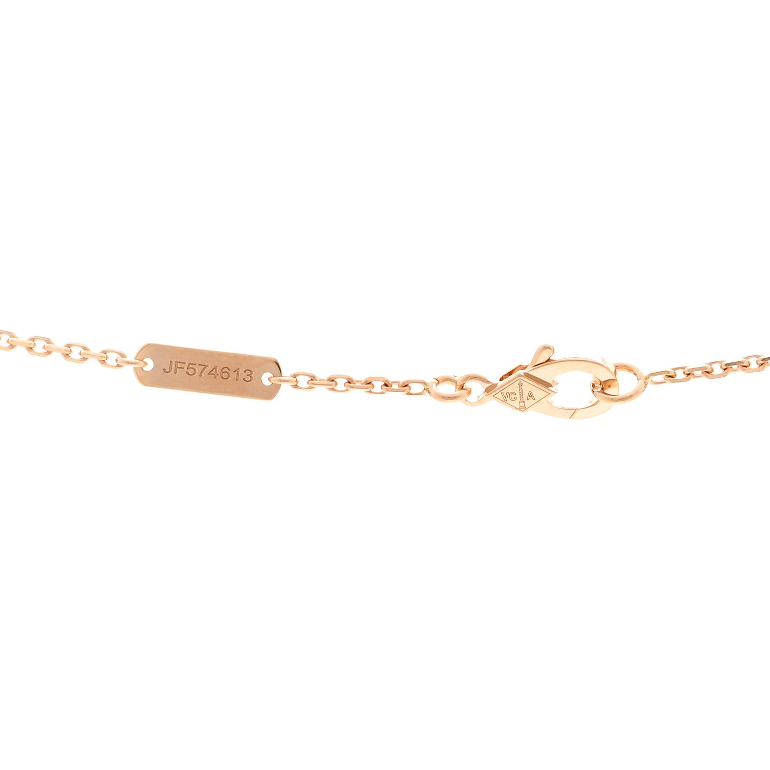 Van Cleef & Arpels 18K Rose Gold Gray Mother of Pearl Vintage Alhambra Pendant Necklace 4 of 6