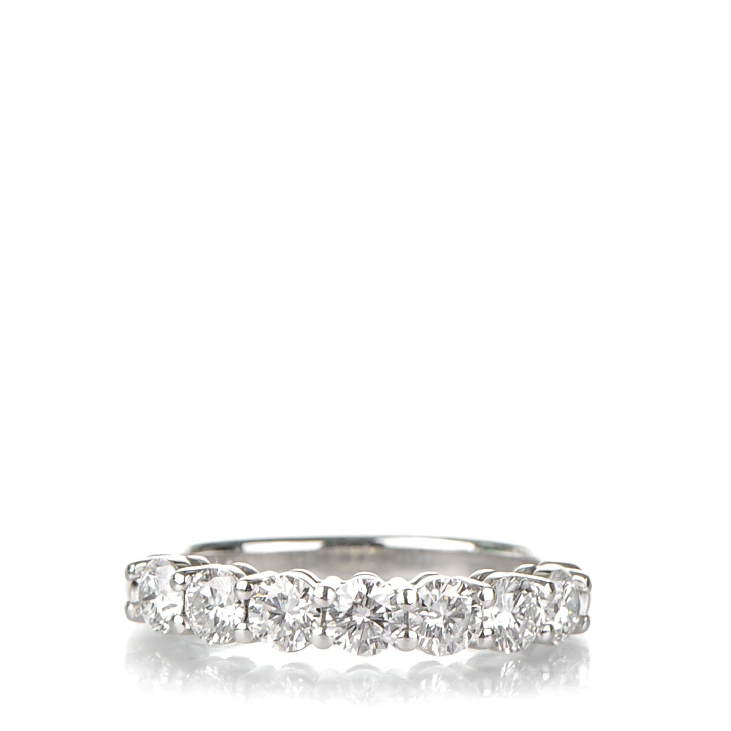 Platinum Diamond .85ctw 3.5mm Embrace Half Circle Band Ring 50 5.5