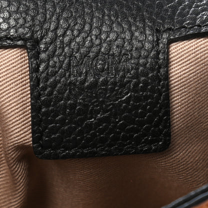 MCM Visetos Corina Foldover Crossbody Bag Cognac Black 7 of 10