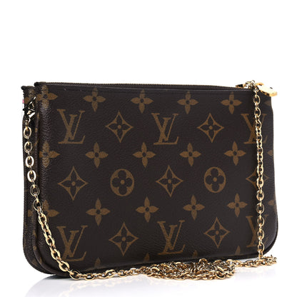 Louis Vuitton Monogram 2019 Christmas Animation Double Zip Pochette 2 of 4