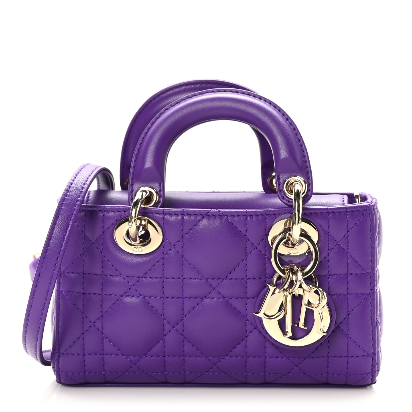 Lambskin Cannage Micro Lady D-Joy Purple