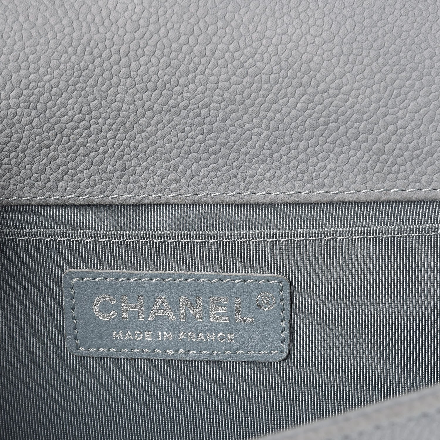 Chanel Iridescent Caviar Quilted Medium Boy Flap Light Grey 6 of 16