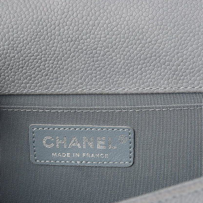 Chanel Iridescent Caviar Quilted Medium Boy Flap Light Grey 6 of 16