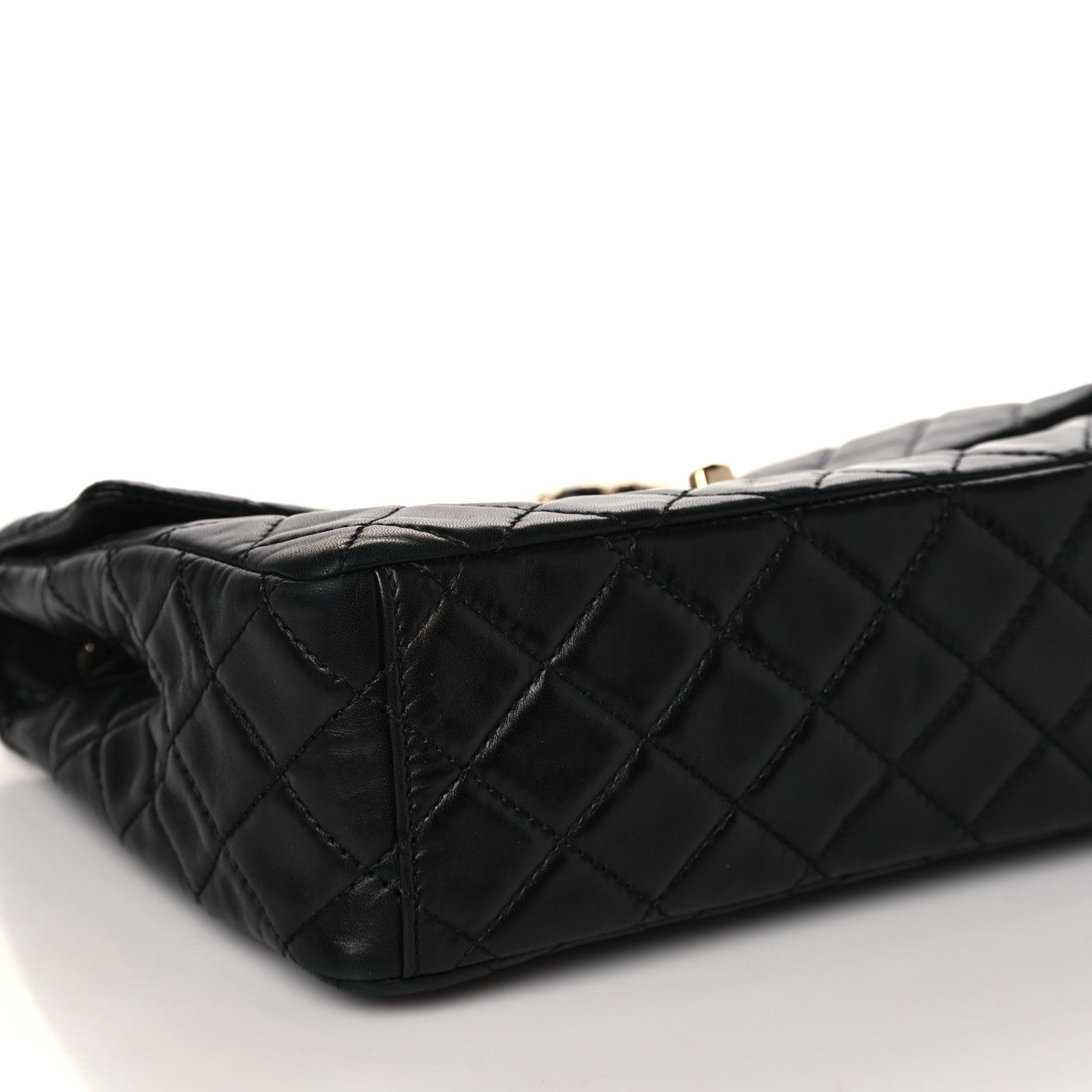Chanel Washed Lambskin Quilted Maxi Single Flap Black 7 of 9