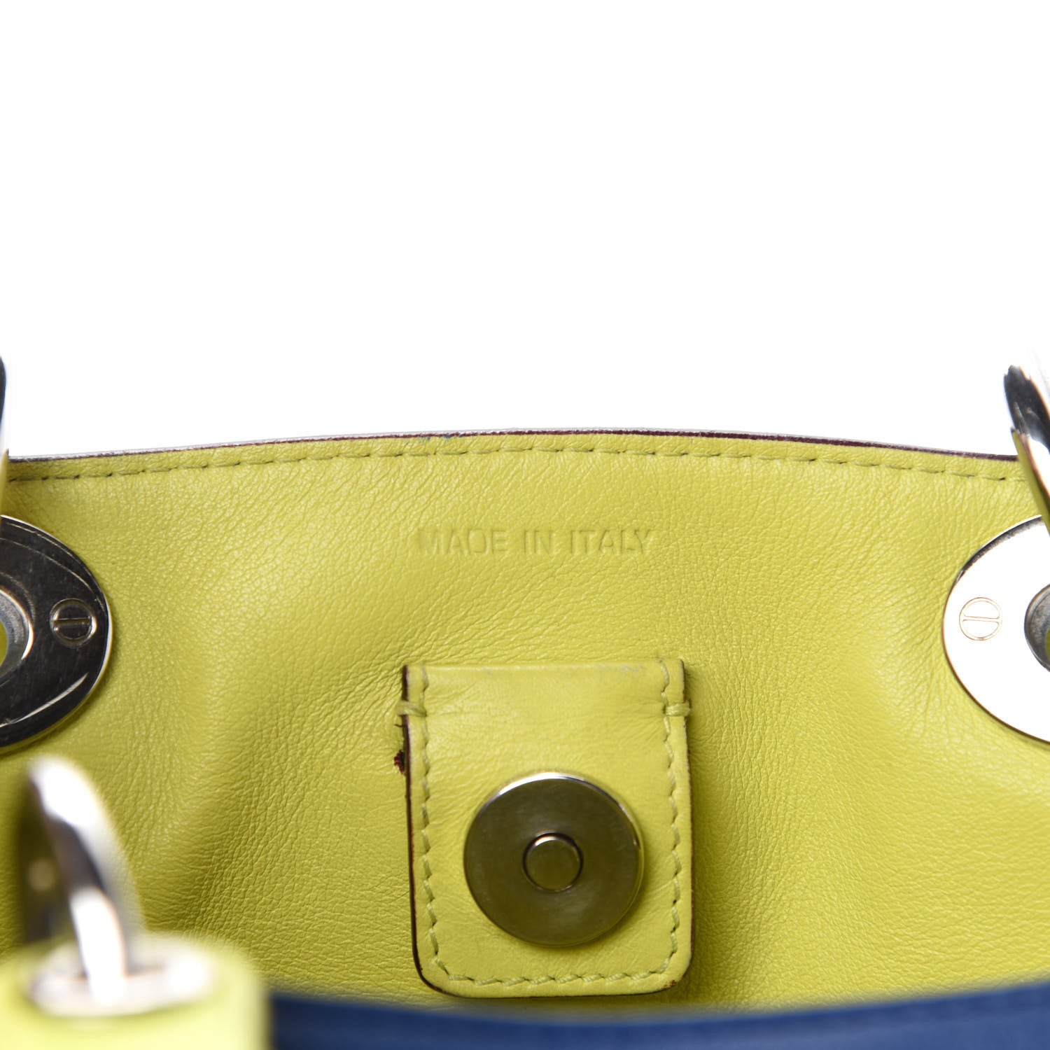 Christian Dior Smooth Calfskin Tri-Color Large Diorissimo Tote Blue Multicolor 13 of 15
