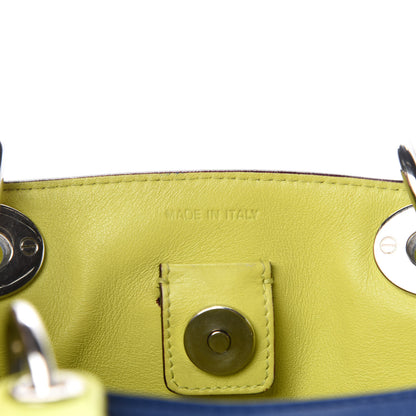 Christian Dior Smooth Calfskin Tri-Color Large Diorissimo Tote Blue Multicolor 13 of 15