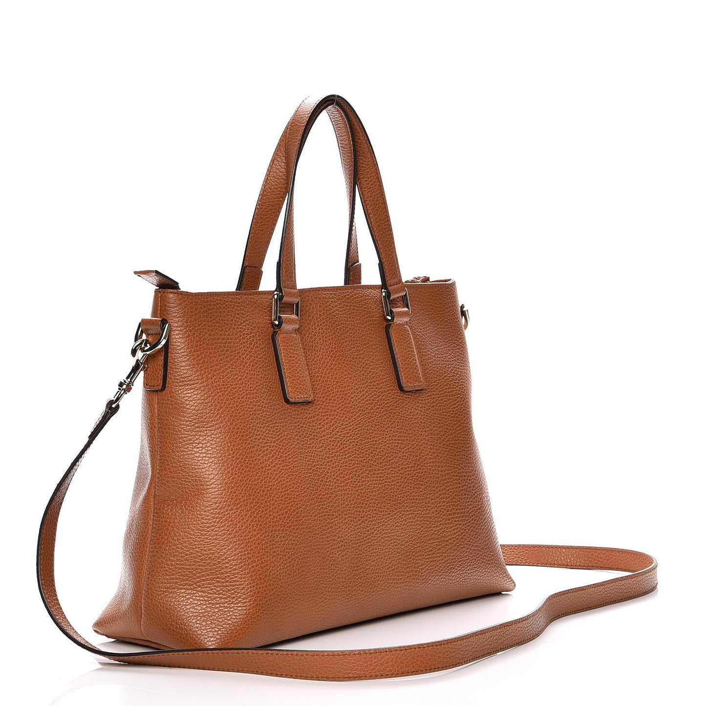 Calfskin Bamboo Tassel Top Handle Tote Brown