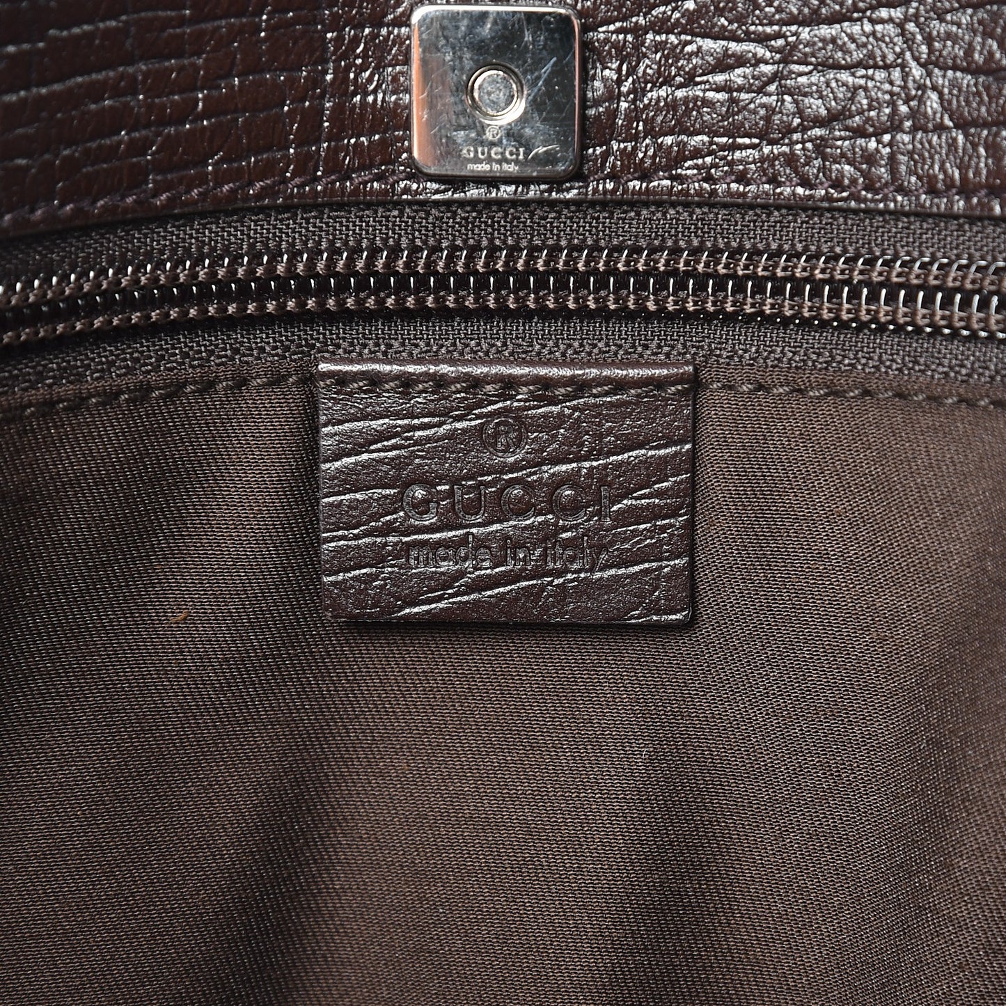 GG Plus Monogram Medium Joy Tote Dark Brown