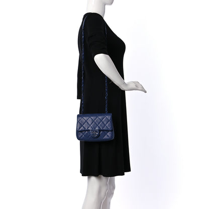 Chanel Caviar Quilted Incognito Mini Square Flap Dark Blue 2 of 9