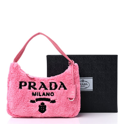 Prada Terry Cloth Mini Re-Edition 2000 Bag Petalo Black 10 of 10