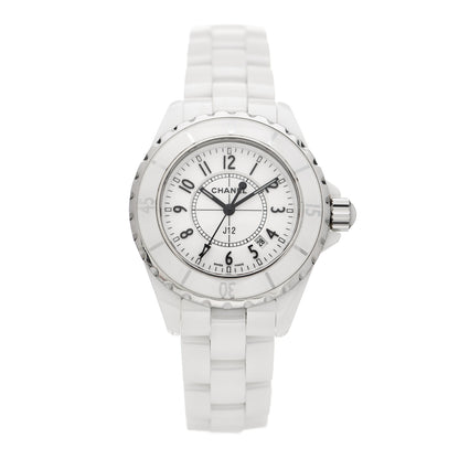 Chanel Stainless Steel Ceramic 33mm J12 Quartz Watch White 1 of 4