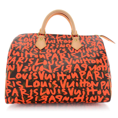 Louis Vuitton Monogram Graffiti Speedy 30 Orange 1 of 8