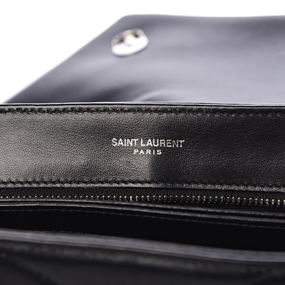 Saint Laurent Calfskin Y Quilted Monogram Toy Loulou Crossbody Bag Black 8 of 13