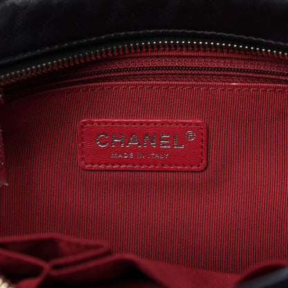 Chanel Aged Calfskin Quilted Small Gabrielle Logo Hobo Black 9 of 12