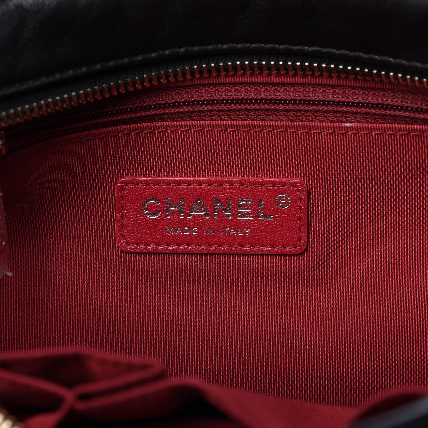 Chanel Aged Calfskin Quilted Small Gabrielle Logo Hobo Black 9 of 12