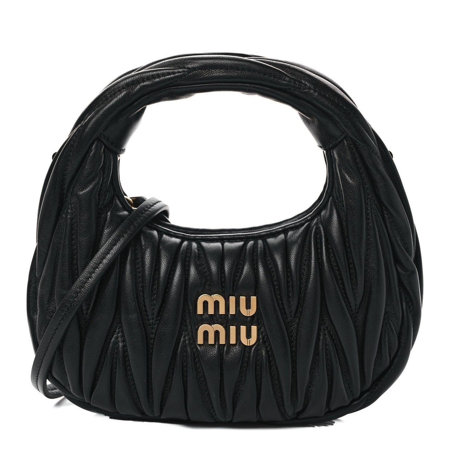 Nappa Matelasse Mini Wander Hobo Black