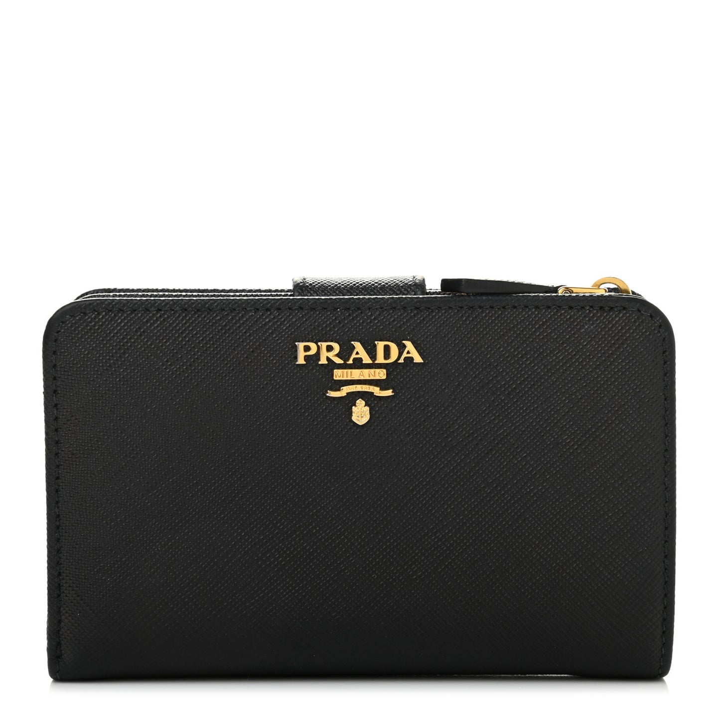 Saffiano Metal Compact Wallet Black