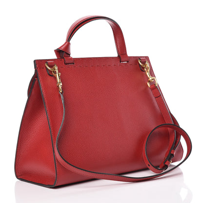 Gucci Calfskin Small GG Marmont Top Handle Bag Vulcanic Red 3 of 9