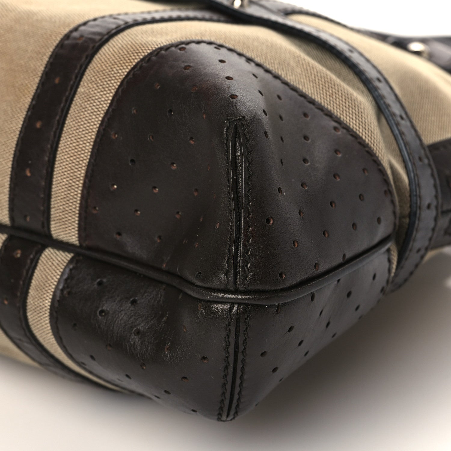 Gucci Canvas Web GG Reins Shoulder Bag Brown 7 of 12