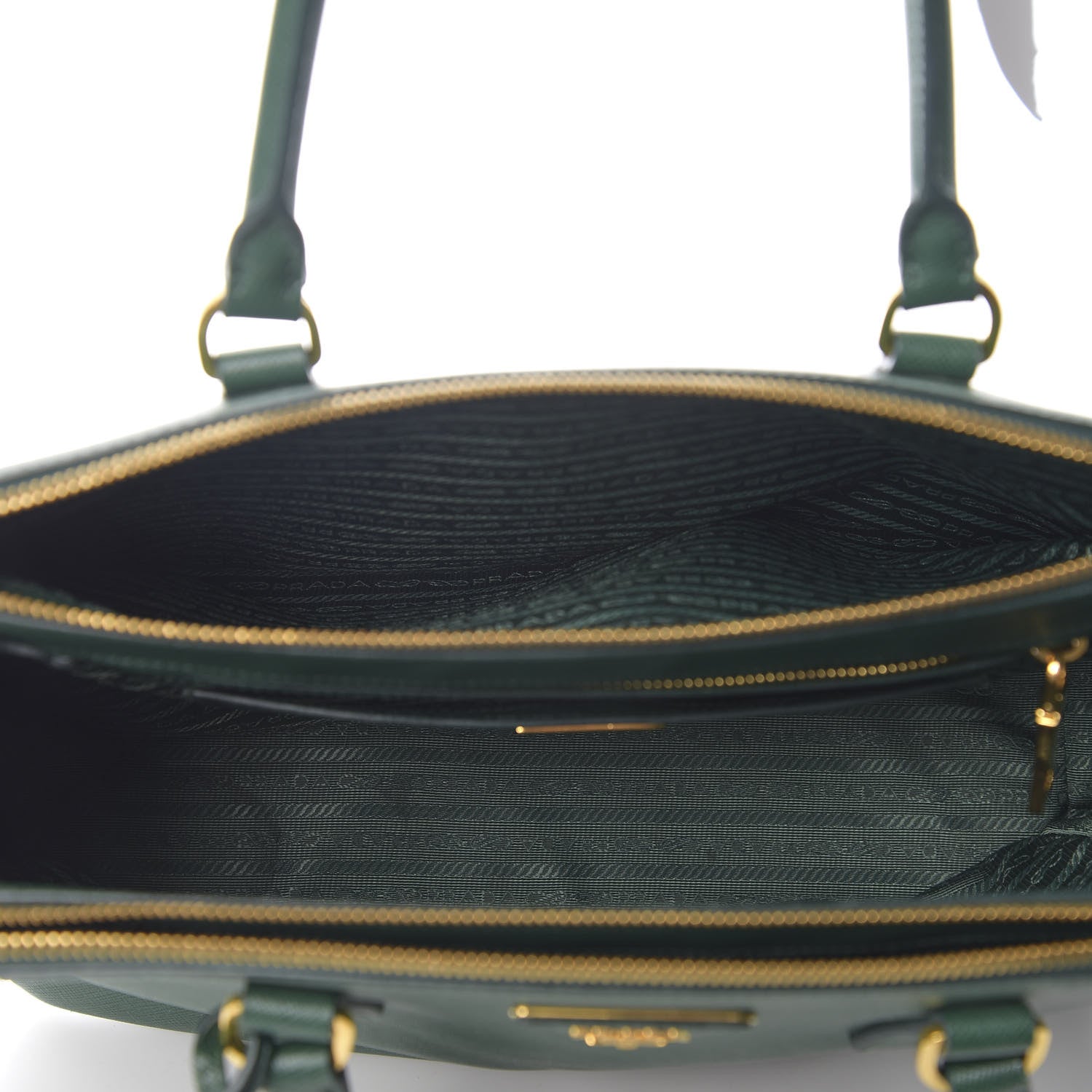 Prada Saffiano Medium Galleria Double Zip Tote Biliardo 5 of 9