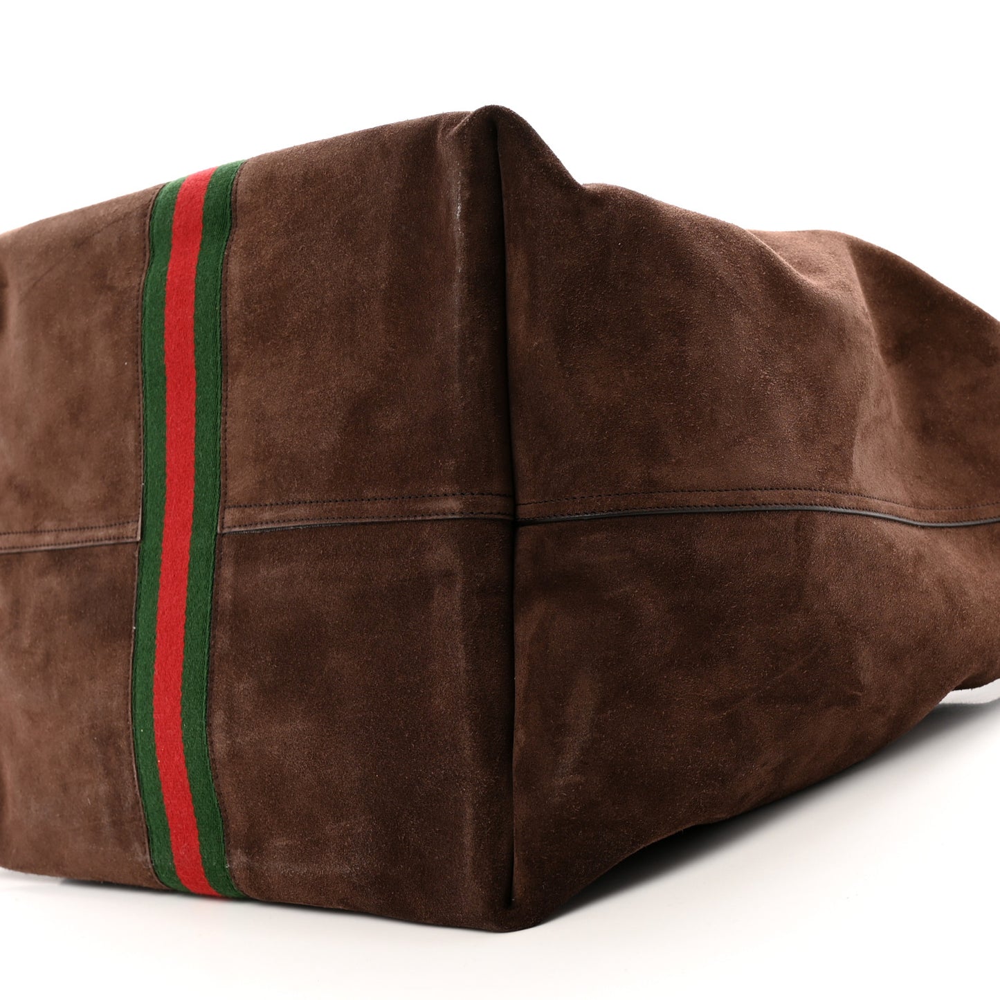 Suede Textured Dollar Calfskin Web Medium Jackie 1961 Crossbody Bag Brown