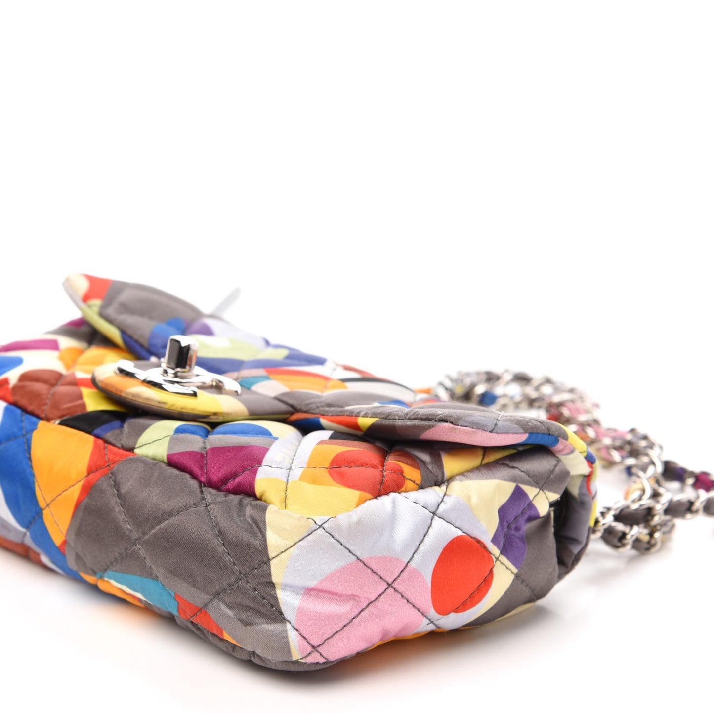 Nylon Printed Mini Coco Color Flap Multicolor