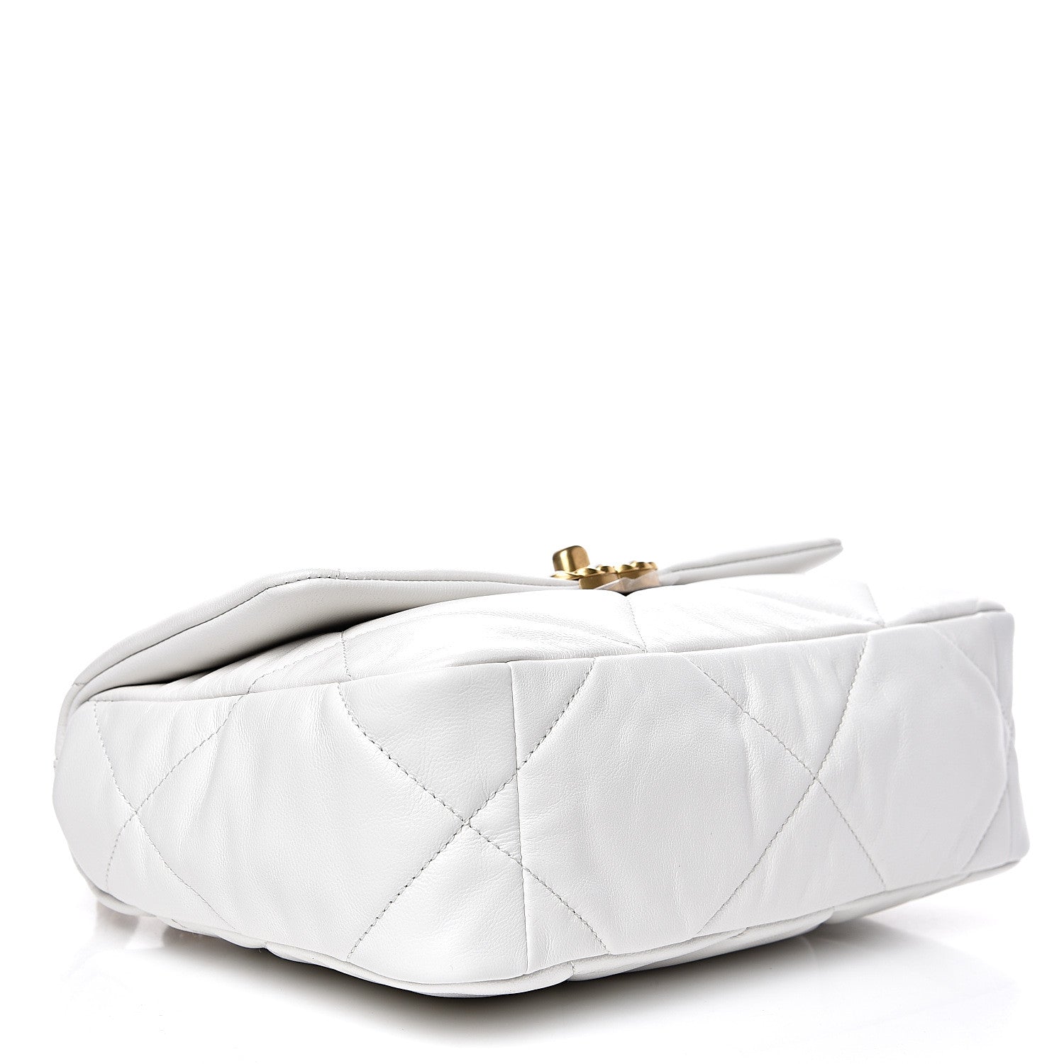 Chanel Goatskin Quilted Medium 19 Flap White 2 of 9
