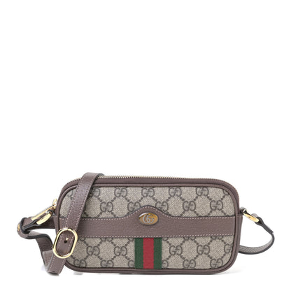 Gucci GG Supreme Monogram Web Mini Ophidia GG Bag Brown 1 of 4