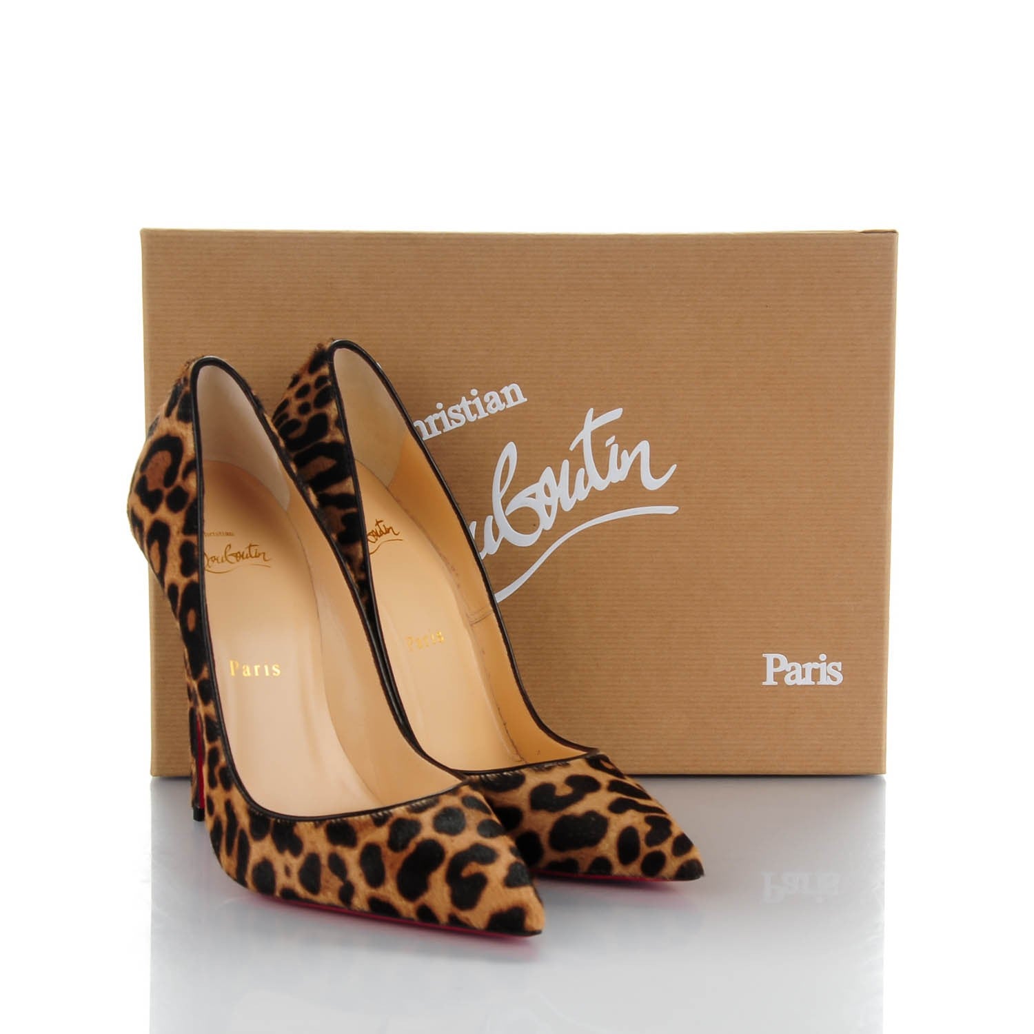 Christian Louboutin Pony Hair Jaguar Printed So Kate 120 Pumps 38 Brown 7 of 7