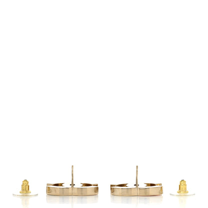 Chanel Enamel CC Earrings Gold Black Pink 3 of 4