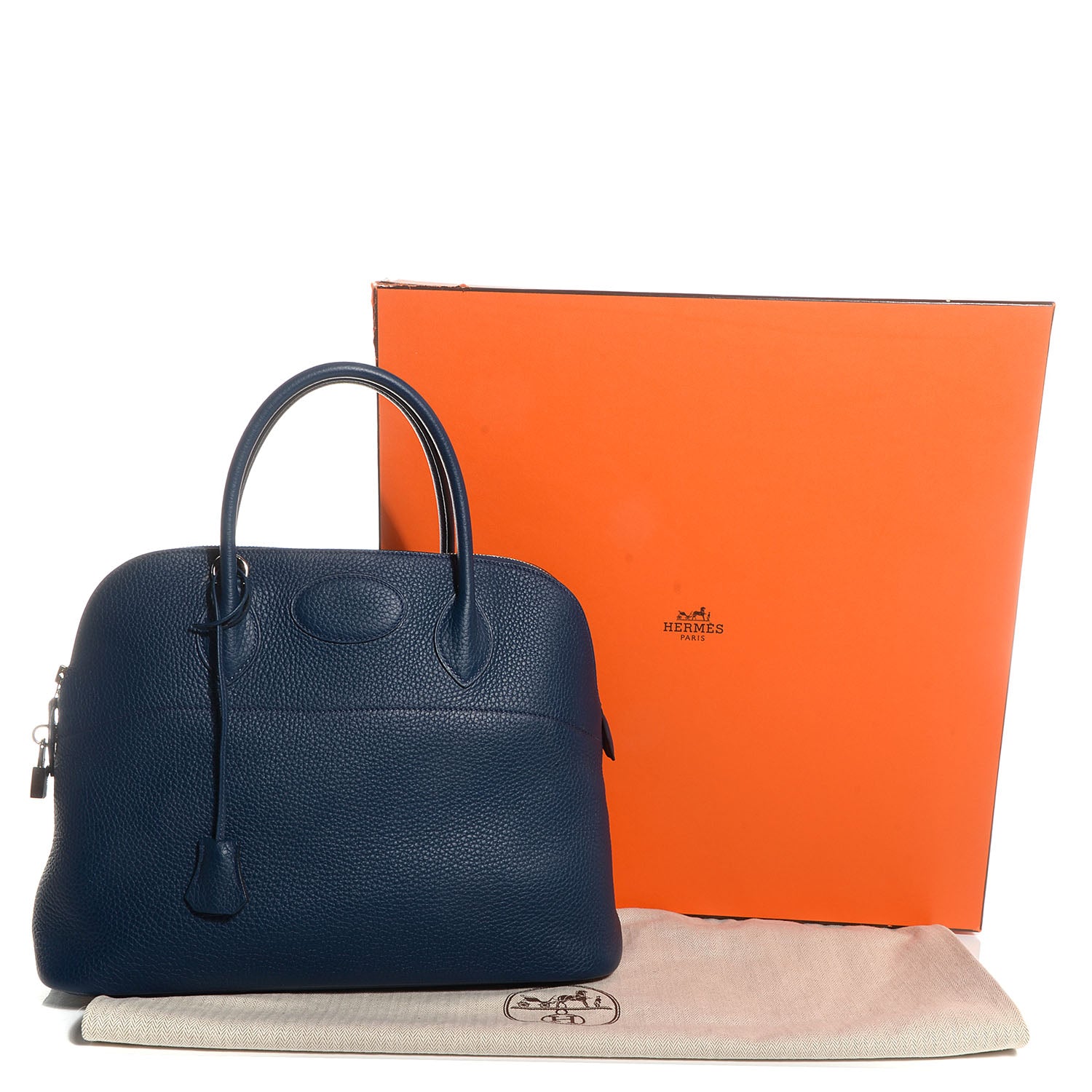 Hermes Taurillon Clemence Bolide 35 Bleu De Malte 14 of 19