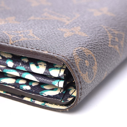 Louis Vuitton Monogram Leopard Sarah Wallet Blue Infini 13 of 18