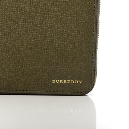 Burberry House Check Calfskin Renfrew Long Zip Around Wallet Green 7 of 7
