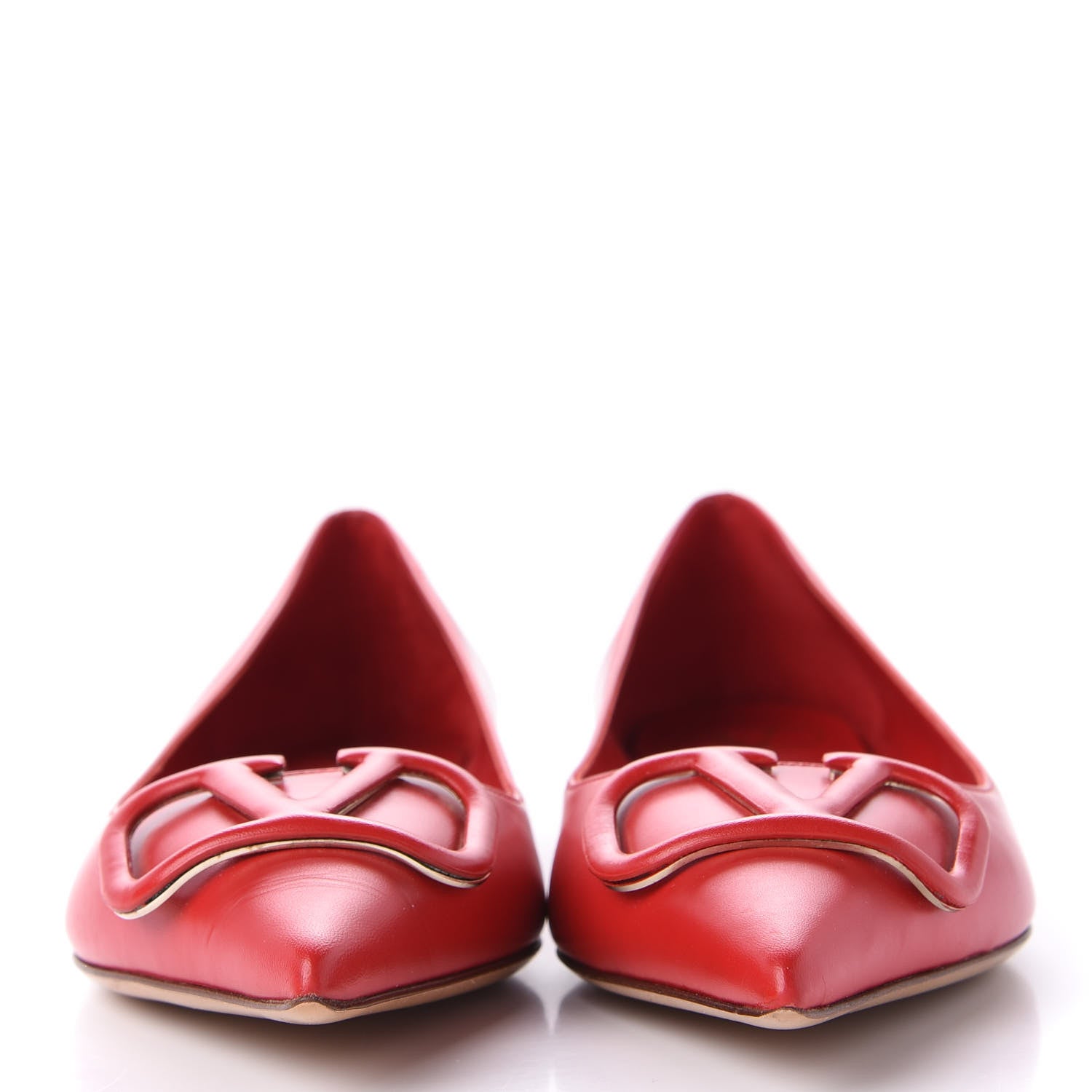 Valentino Garavani Nappa Vlogo Flats 38.5 Rouge Pur 2 of 9