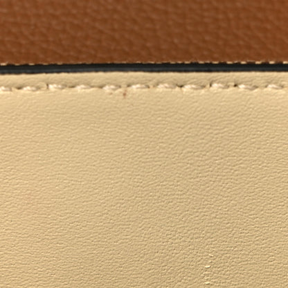 Versace Calfskin Canvas Allover La Medusa Small Top Handle Handbag Brown 10 of 11