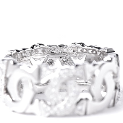 Cartier 18K White Gold Diamond Entrelaces Ring 50 5.25 4 of 5