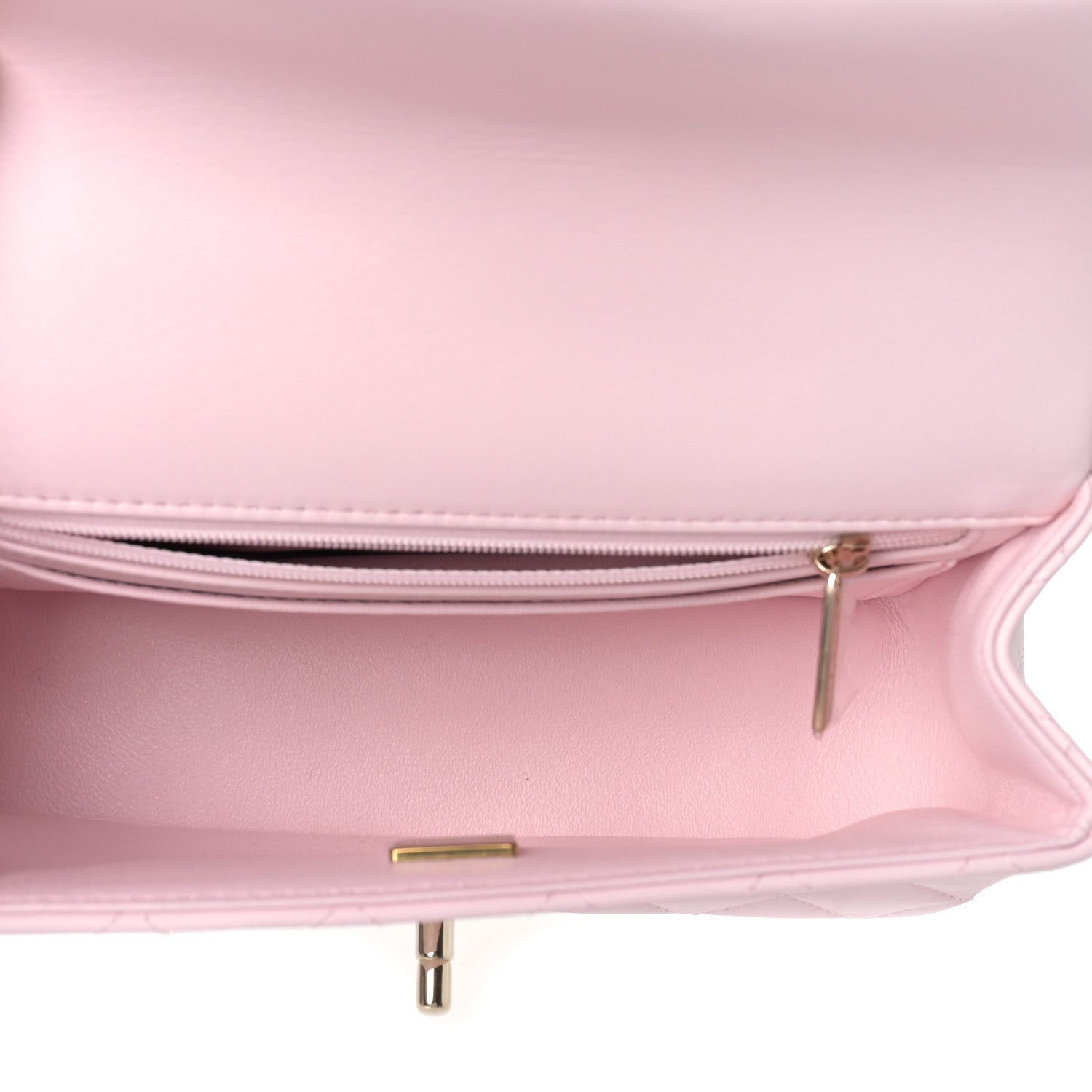 Chanel Lambskin Quilted Mini Top Handle Rectangular Flap Light Pink 5 of 10
